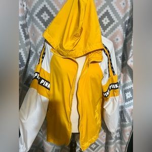 - Work out with Pink wind jacket oversized  call outs